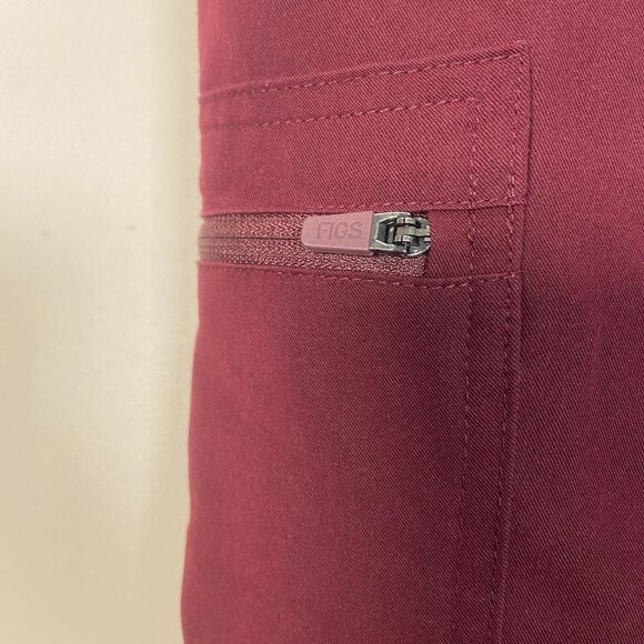 FIGS Zamora Jogger Scrub Pants Burgundy Red Technical Collection Size XS Nurse - Picture 7 of 12
